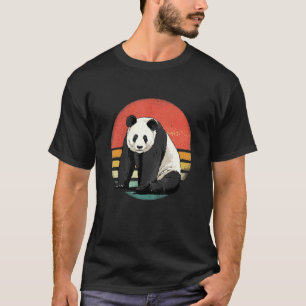 Retro Vintage Reuzenpanda Beer Dieren Zoöloog Be T-shirt