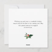 Retro Vintage Rode Boerderij Truck Kerst Groet Feestdagenkaart (Achterkant)