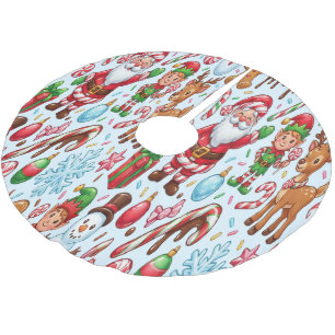 Retro Vintage Rode Suikerstok Wonderland Kerstmis Kerstboom Rok