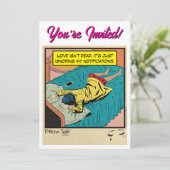 Retro Vintage Romance Strip: Pillow Talk Kaart (Staand voorkant)