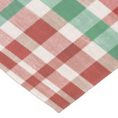 Retro Vintage Rood Groen Geruit Korte Tafelloper (Hoek)