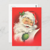 Retro Vintage Santa Claus Briefkaart (Voorkant / Achterkant)
