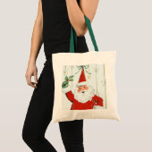 Retro vintage Santa Holiday canvas tas (Voorkant (product))