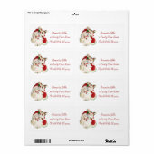 retro vintage Santa reinherder label (Full Sheet)