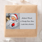 retro vintage Santa reinherder label (Insitu)