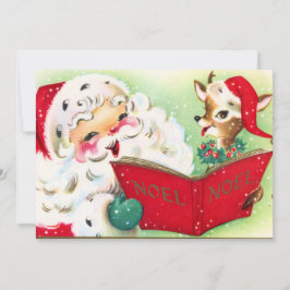 retro vintage Santa Render Feestdagenkaart