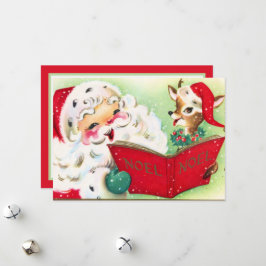 retro vintage Santa Render Feestdagenkaart