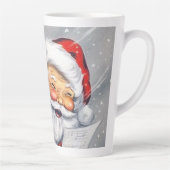 retro vintage Santa Render Latte Mok (Rechts)