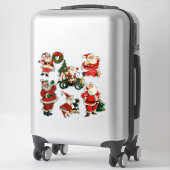 Retro Vintage Santas Extra Large Sticker (Koffer)