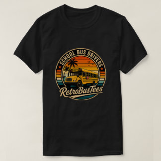 Retro Vintage Schoolbuschauffeur Cirkel T-shirt