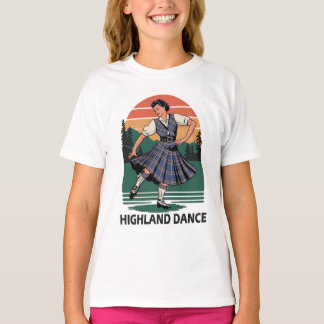 Retro vintage Schotse Highland-dansontwerp cadeau T-shirt