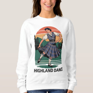 Retro Vintage Scottish Highland Dance Design gift  Trui