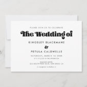 Retro vintage script bruiloft kaart (Voorkant)