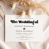 Retro vintage script bruiloft kaart