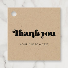 Retro vintage script Dank je Bedankjes Labels