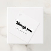 Retro vintage script Dank je Bedankjes Labels (In situ)