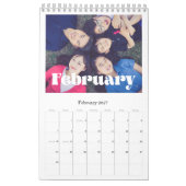 Retro vintage script gezinskalender 2027 kalender (Feb 2027)