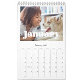 Retro vintage script gezinskalender 2027 kalender (Jan 2027)