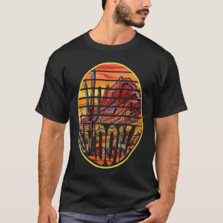 Retro Vintage Sedona Arizona Wandelen Zonsondergan T-shirt