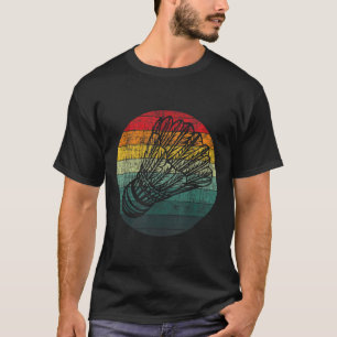 Retro Vintage Shuttle - Birdie Badminton Liefhebbe T-shirt