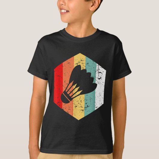 Retro Vintage Shuttle Grappig Badminton Cadeau T-shirt (Voorkant)