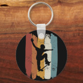 Retro vintage skateboard sleutelhanger (Voorkant)
