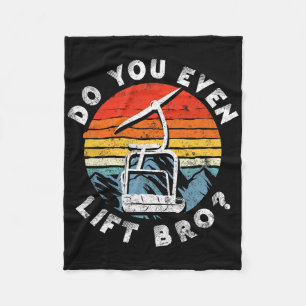 Retro Vintage Ski Doe Je Hef Bro 2 Fleece Deken