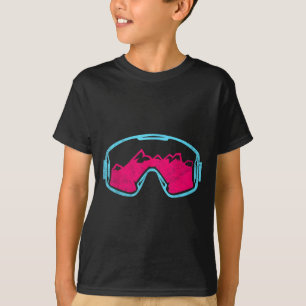 Retro Vintage Ski Sneeuwbril 80s 90s Skiën T-shirt