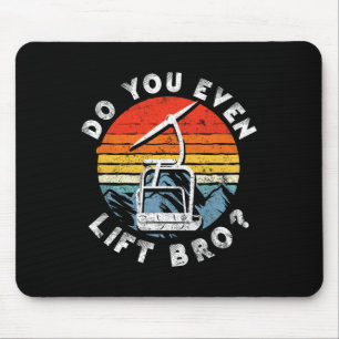 Retro Vintage Ski Til Je Wel Bro 2 Muismat
