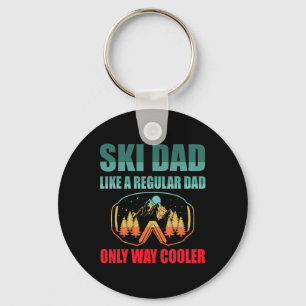 Retro Vintage Skien Sneeuw Geschenken Voor Skiërs  Sleutelhanger