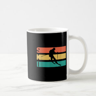 Retro Vintage Skigebied Geschenk Voor Skiërs  Koffiemok