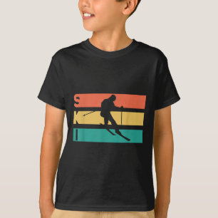 Retro Vintage Skigeschenk voor Skiërs T-shirt