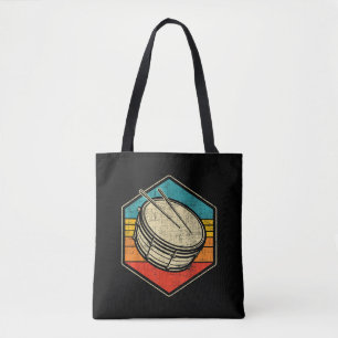 Retro Vintage Slagdrum - Marching Band Drumline Tote Bag