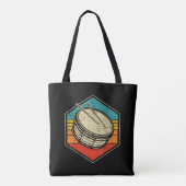 Retro Vintage Slagdrum - Marching Band Drumline Tote Bag (Achterkant)