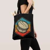 Retro Vintage Slagdrum - Marching Band Drumline Tote Bag (Dichtbij)