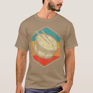 Retro Vintage Snare Drum Marching Band Drumlijn Dr T-shirt