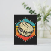 Retro Vintage Snaredrum - Marching Band Drumline Informatiekaartje (Staand voorkant)