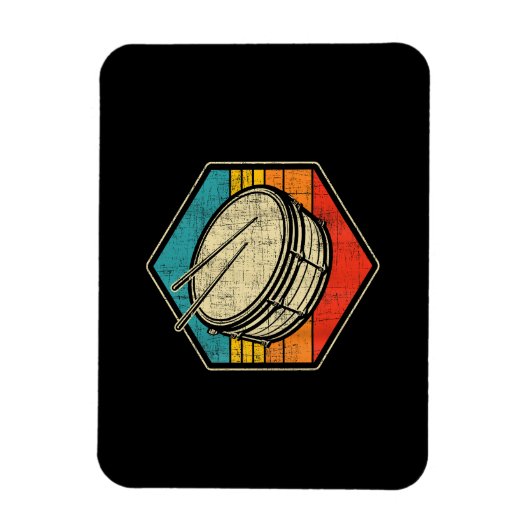 Retro Vintage Snaredrum - Marching Band Drumline Magneet (Verticaal)