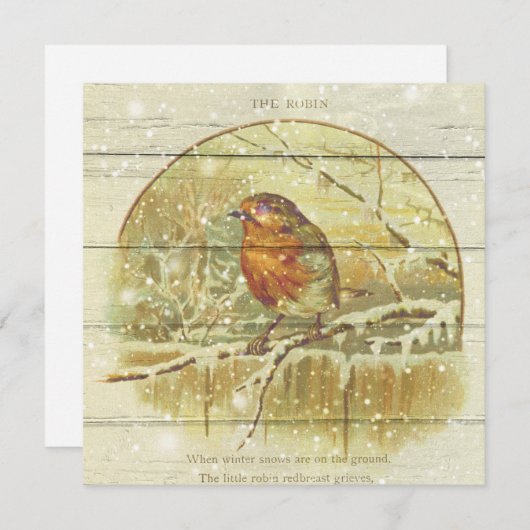 Retro | Vintage Sneeuwrijke Winter Kardinaalvogel Feestdagenkaart (Voorkant / Achterkant)