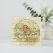 Retro | Vintage Sneeuwrijke Winter Kardinaalvogel Feestdagenkaart (Staand voorkant)