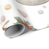 Retro Vintage Snowman Cute Christmas  Cadeaupapier (Rol Hoek)