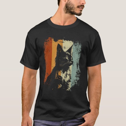 Retro Vintage Somalische Kat T-shirt (Voorkant)