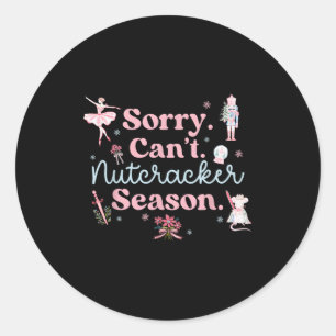 Retro Vintage Sorry Kan Notenkraker Seizoen Suiker Ronde Sticker