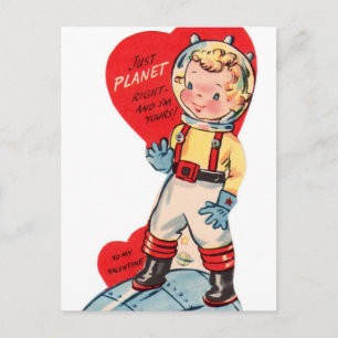 Retro Vintage sporten valentijn briefkaart
