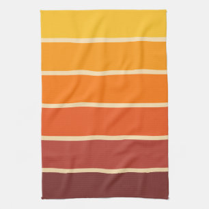 Retro Vintage Stijl Geometrisch Patroon Jaren 70 Theedoek