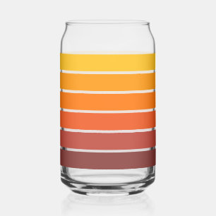 Retro Vintage Stijl Geometrisch Patroon uit de Jar Blikvorm Glas