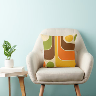 Retro Vintage Stijl Geometrisch Patroon uit de Jar Kussen