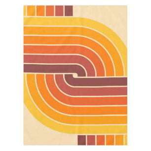 Retro vintage stijl geometrisch patroon uit de jar tafelkleed