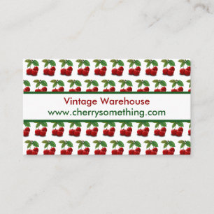 Retro Vintage Stijl Kersenprint Visitekaartje