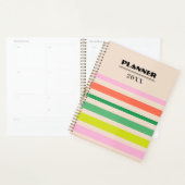 Retro vintage strepen jaarplanner planner (Display)